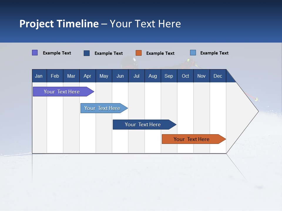 A Man Riding Skis Down A Snow Covered Slope PowerPoint Template