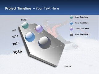 A Man Riding Skis Down A Snow Covered Slope PowerPoint Template