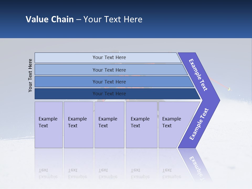 A Man Riding Skis Down A Snow Covered Slope PowerPoint Template