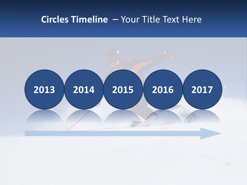 A Man Riding Skis Down A Snow Covered Slope PowerPoint Template