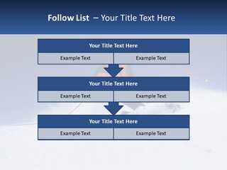 A Man Riding Skis Down A Snow Covered Slope PowerPoint Template