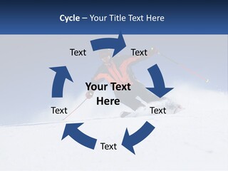 A Man Riding Skis Down A Snow Covered Slope PowerPoint Template