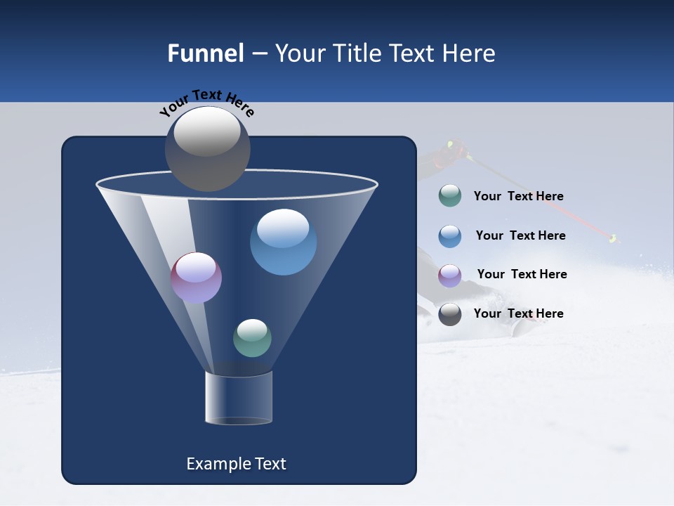 A Man Riding Skis Down A Snow Covered Slope PowerPoint Template