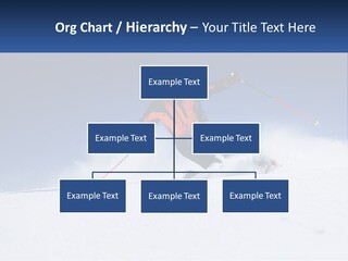 A Man Riding Skis Down A Snow Covered Slope PowerPoint Template