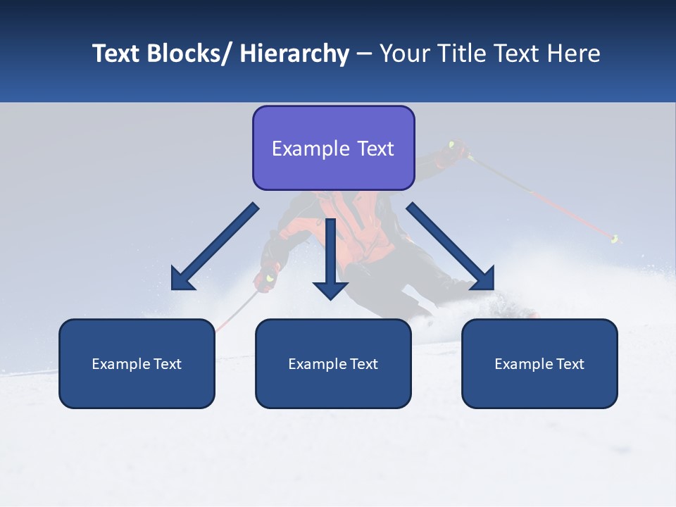 A Man Riding Skis Down A Snow Covered Slope PowerPoint Template