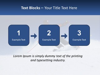 A Man Riding Skis Down A Snow Covered Slope PowerPoint Template