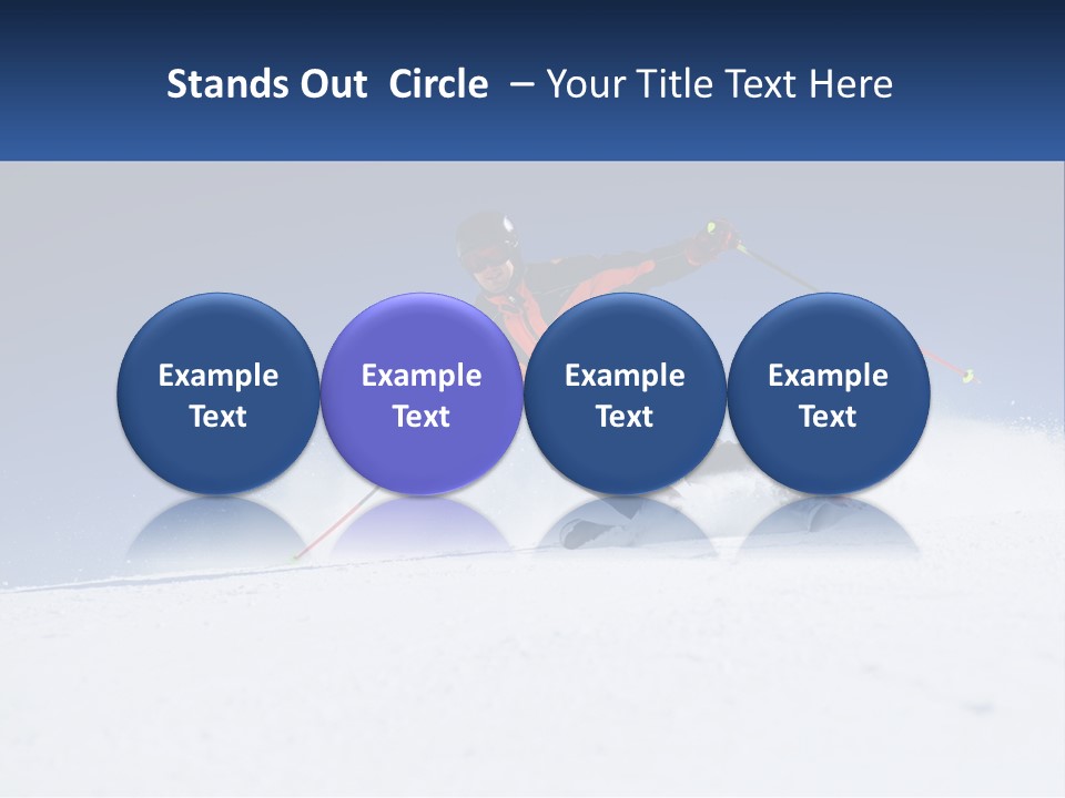 A Man Riding Skis Down A Snow Covered Slope PowerPoint Template