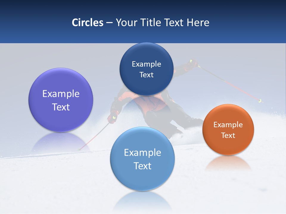 A Man Riding Skis Down A Snow Covered Slope PowerPoint Template