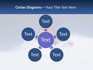 A Man Riding Skis Down A Snow Covered Slope PowerPoint Template