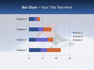 A Man Riding Skis Down A Snow Covered Slope PowerPoint Template