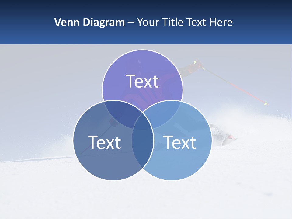 A Man Riding Skis Down A Snow Covered Slope PowerPoint Template