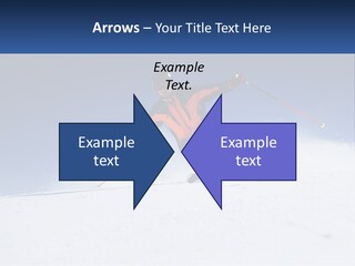 A Man Riding Skis Down A Snow Covered Slope PowerPoint Template