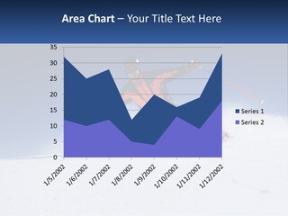 A Man Riding Skis Down A Snow Covered Slope PowerPoint Template