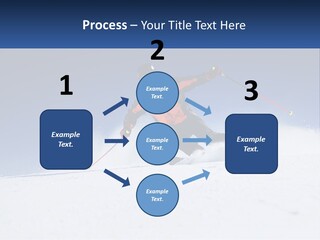 A Man Riding Skis Down A Snow Covered Slope PowerPoint Template