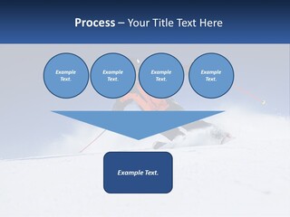 A Man Riding Skis Down A Snow Covered Slope PowerPoint Template