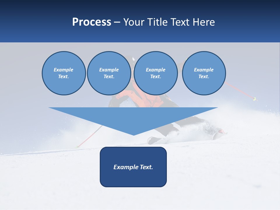 A Man Riding Skis Down A Snow Covered Slope PowerPoint Template