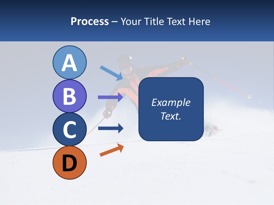 A Man Riding Skis Down A Snow Covered Slope PowerPoint Template