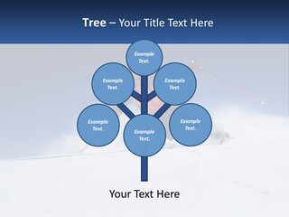 A Man Riding Skis Down A Snow Covered Slope PowerPoint Template