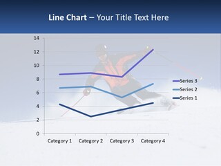 A Man Riding Skis Down A Snow Covered Slope PowerPoint Template