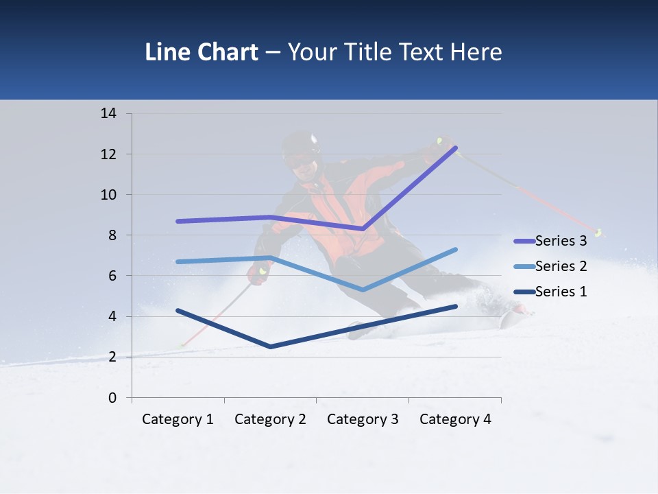A Man Riding Skis Down A Snow Covered Slope PowerPoint Template