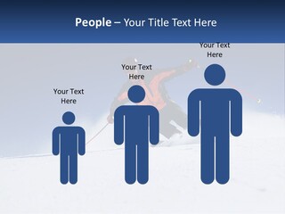 A Man Riding Skis Down A Snow Covered Slope PowerPoint Template