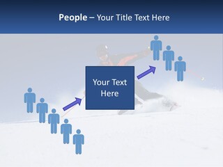 A Man Riding Skis Down A Snow Covered Slope PowerPoint Template