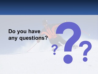 A Man Riding Skis Down A Snow Covered Slope PowerPoint Template
