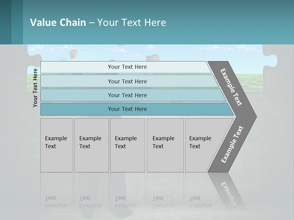 A Man In A Suit Is Holding A Puzzle Piece PowerPoint Template