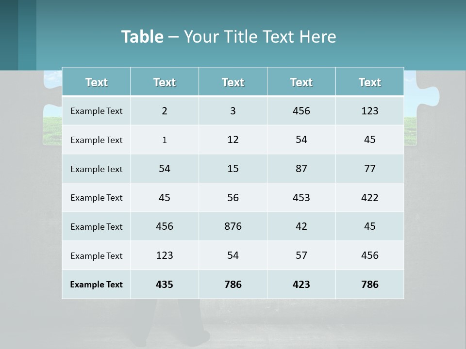 A Man In A Suit Is Holding A Puzzle Piece PowerPoint Template