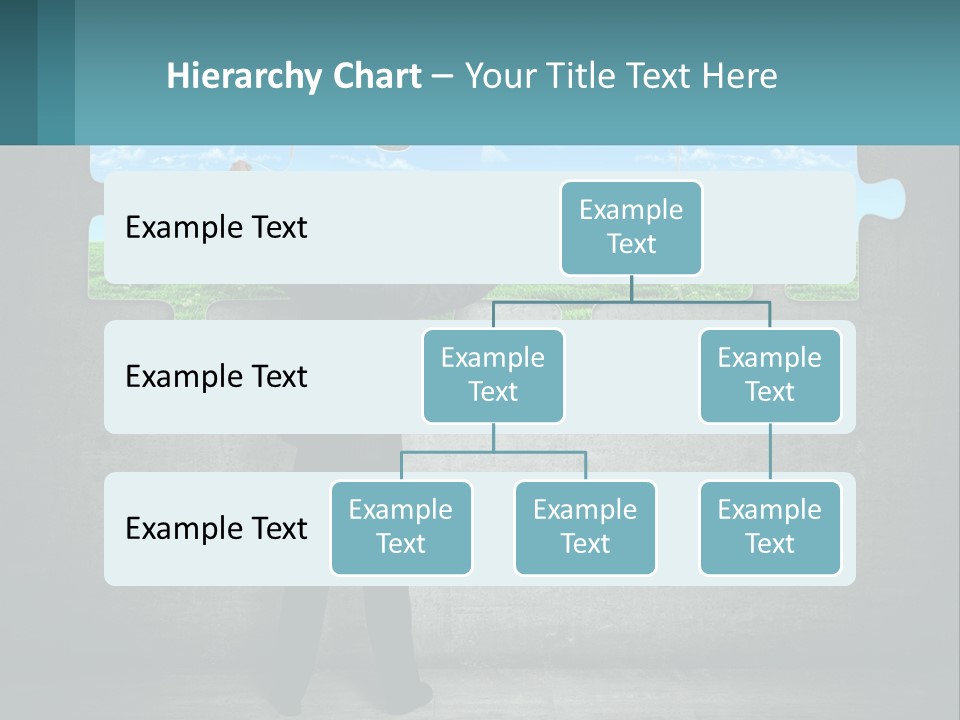 A Man In A Suit Is Holding A Puzzle Piece PowerPoint Template