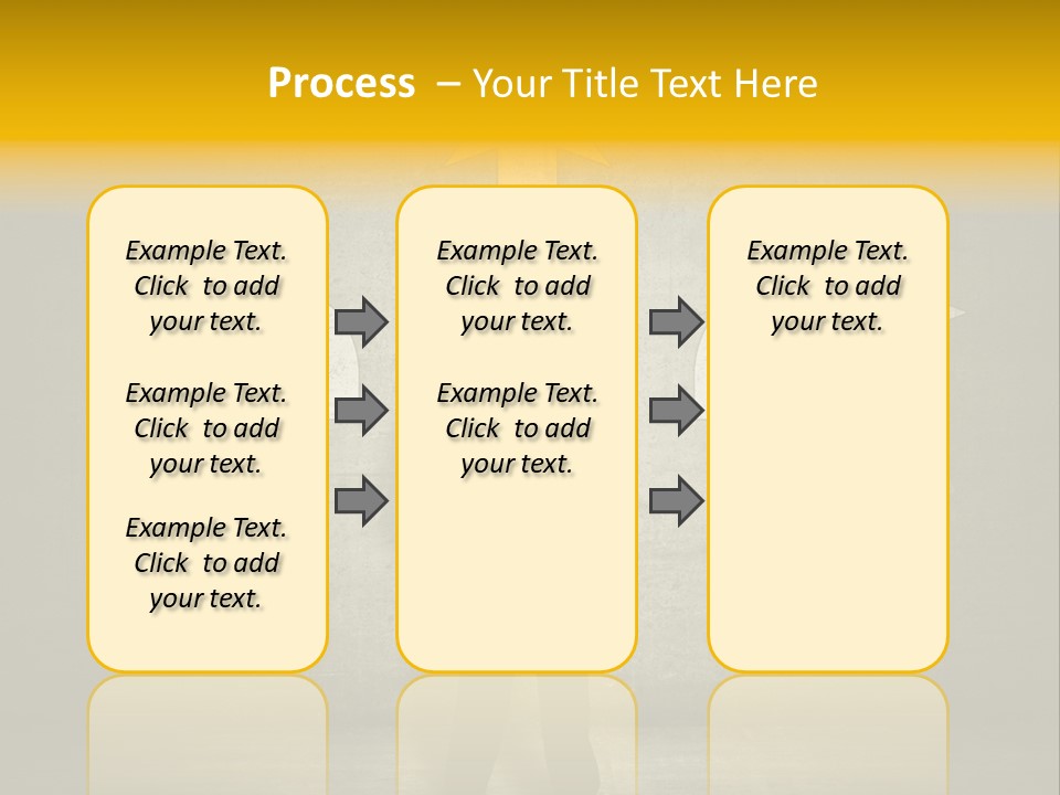 A Man Standing In Front Of A Wall With Arrows PowerPoint Template