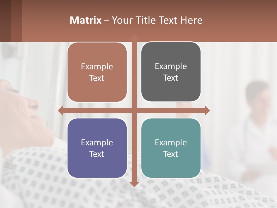A Woman Laying In A Hospital Bed With A Doctor In The Background PowerPoint Template
