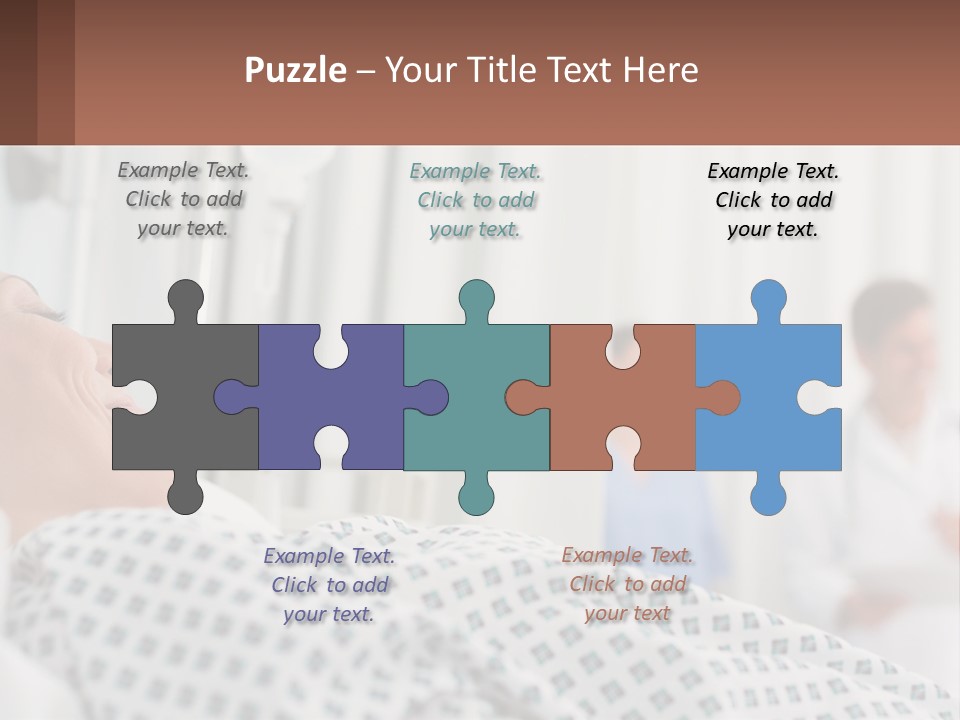 A Woman Laying In A Hospital Bed With A Doctor In The Background PowerPoint Template