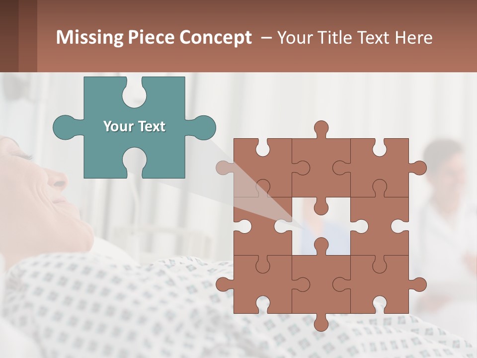 A Woman Laying In A Hospital Bed With A Doctor In The Background PowerPoint Template