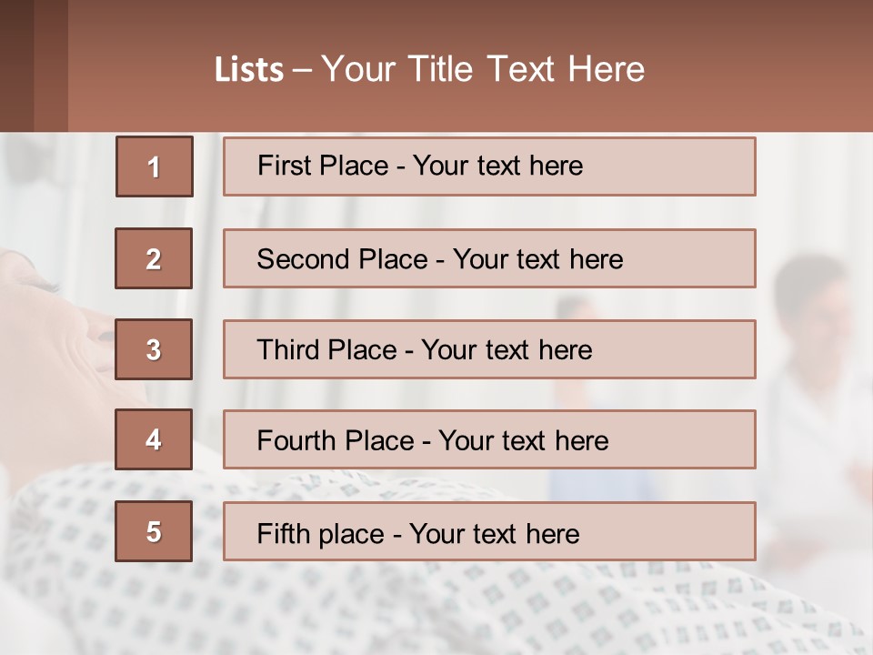 A Woman Laying In A Hospital Bed With A Doctor In The Background PowerPoint Template