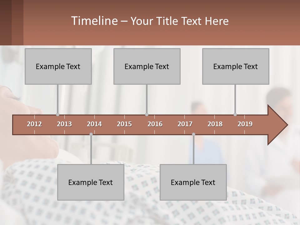 A Woman Laying In A Hospital Bed With A Doctor In The Background PowerPoint Template