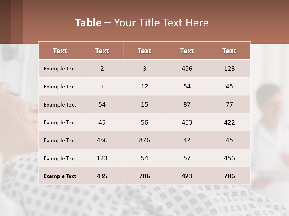 A Woman Laying In A Hospital Bed With A Doctor In The Background PowerPoint Template