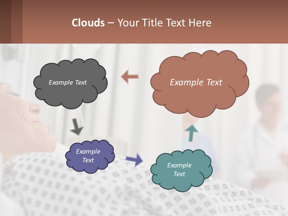 A Woman Laying In A Hospital Bed With A Doctor In The Background PowerPoint Template