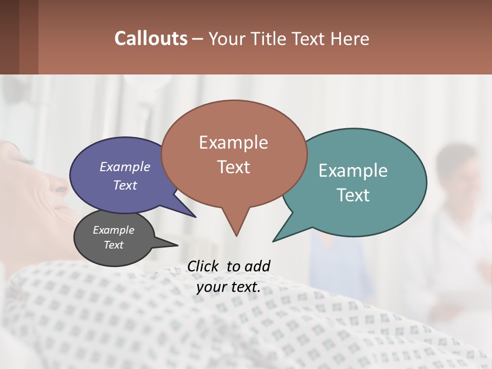 A Woman Laying In A Hospital Bed With A Doctor In The Background PowerPoint Template
