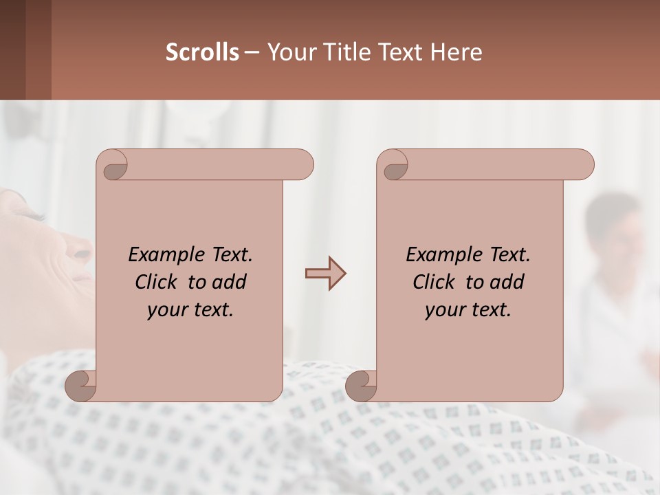 A Woman Laying In A Hospital Bed With A Doctor In The Background PowerPoint Template