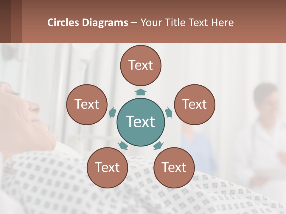 A Woman Laying In A Hospital Bed With A Doctor In The Background PowerPoint Template