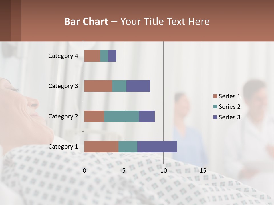 A Woman Laying In A Hospital Bed With A Doctor In The Background PowerPoint Template
