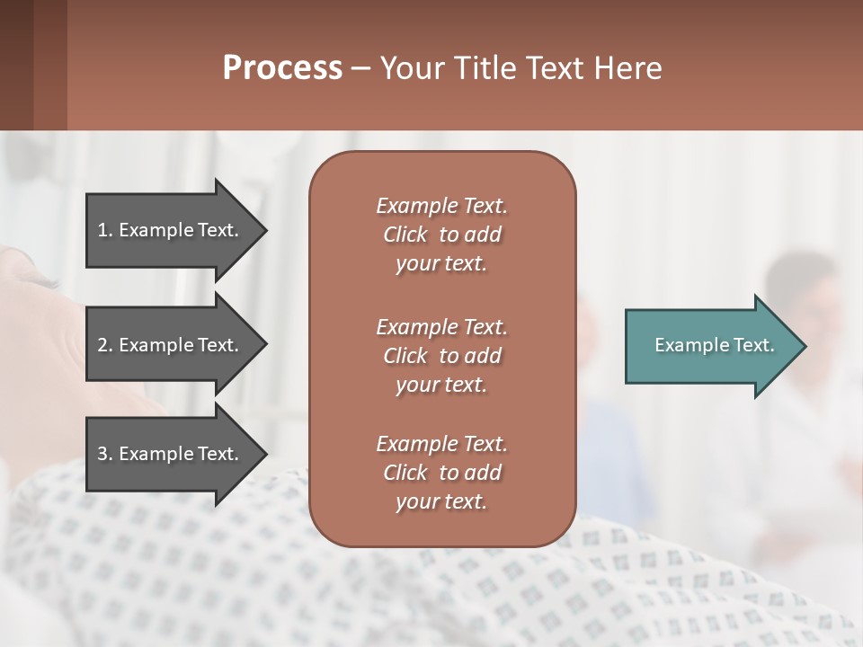 A Woman Laying In A Hospital Bed With A Doctor In The Background PowerPoint Template