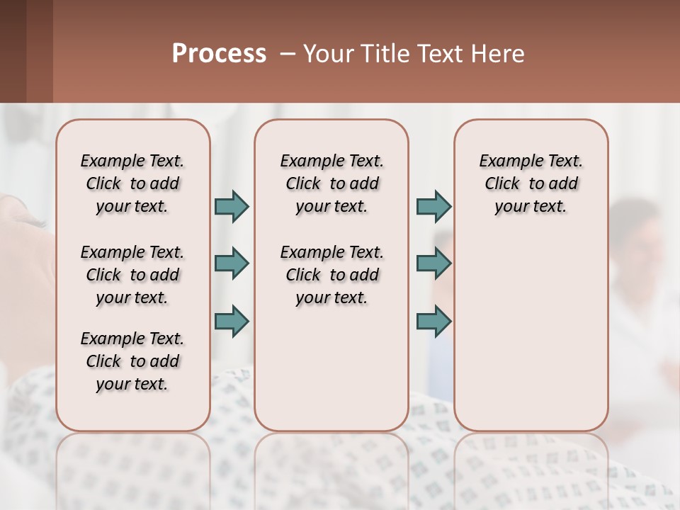 A Woman Laying In A Hospital Bed With A Doctor In The Background PowerPoint Template