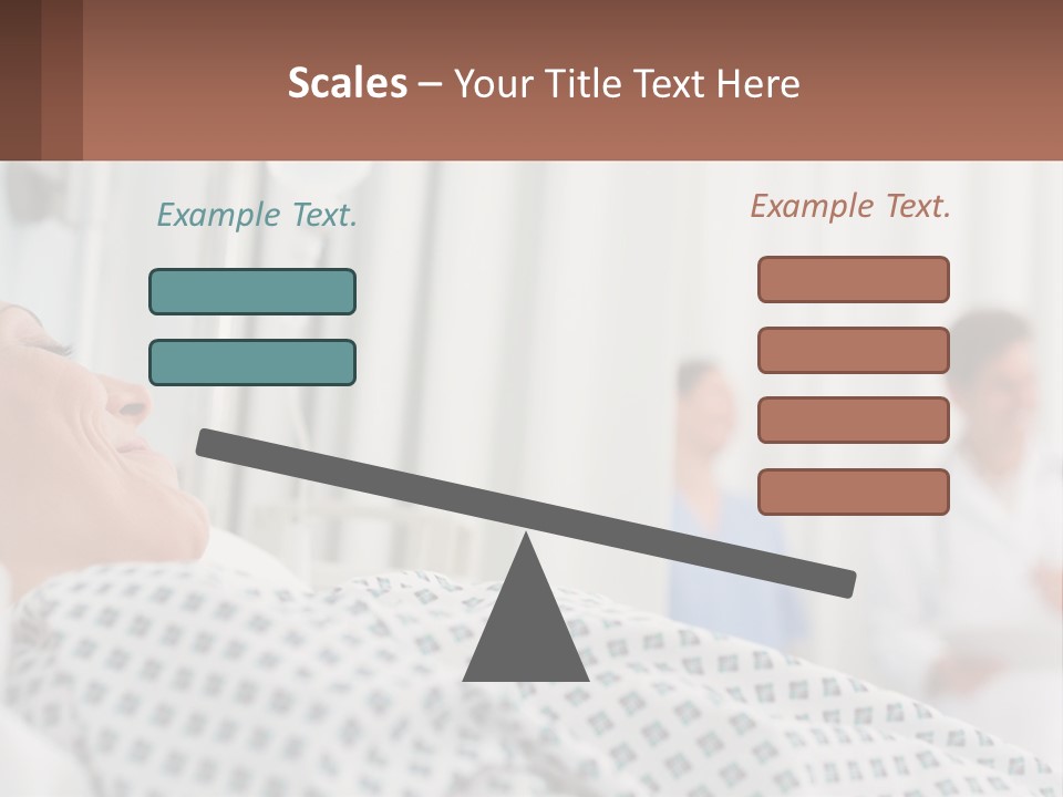 A Woman Laying In A Hospital Bed With A Doctor In The Background PowerPoint Template