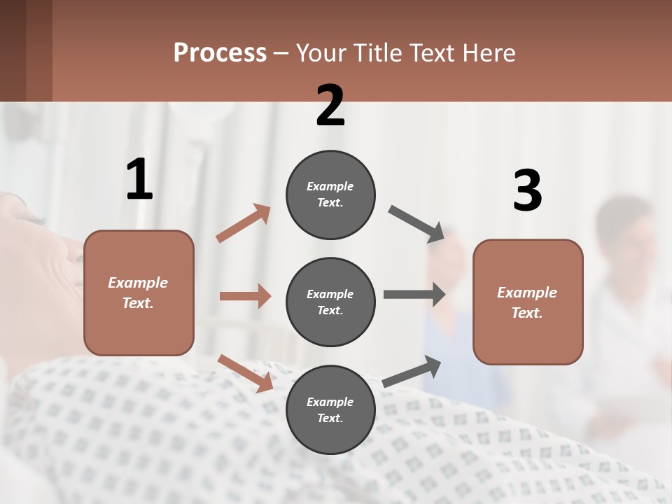 A Woman Laying In A Hospital Bed With A Doctor In The Background PowerPoint Template