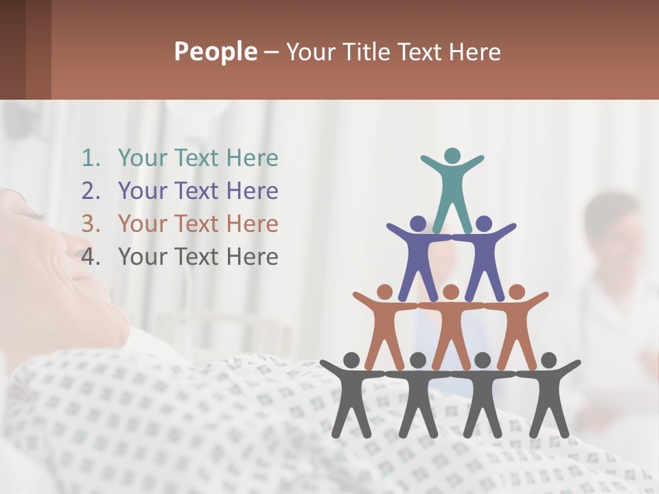 A Woman Laying In A Hospital Bed With A Doctor In The Background PowerPoint Template