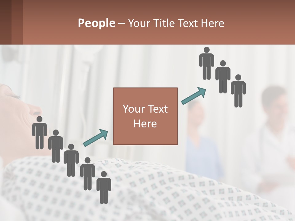A Woman Laying In A Hospital Bed With A Doctor In The Background PowerPoint Template