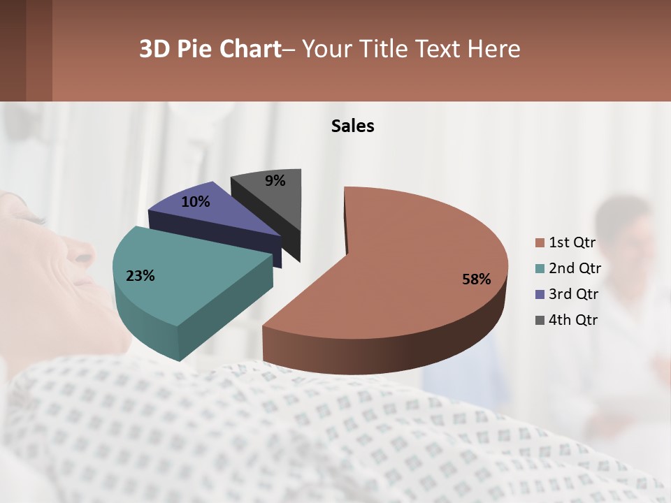 A Woman Laying In A Hospital Bed With A Doctor In The Background PowerPoint Template