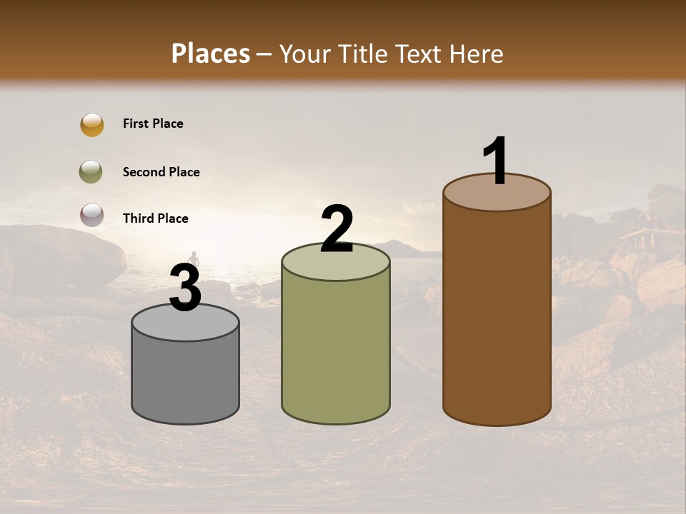 A Person Standing On A Rocky Shore With A Body Of Water In The Background PowerPoint Template